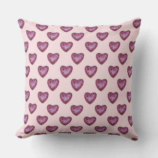 Coussin Valentine's Day Hearts Pink Disco Ball Hearts