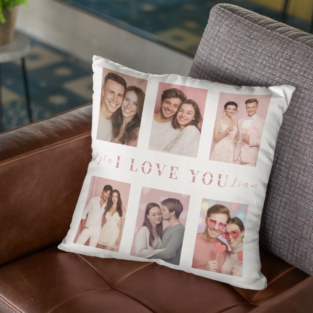 Coussin Valentine's Day Pillow | Custom Collage Photos (Créateur téléchargé)