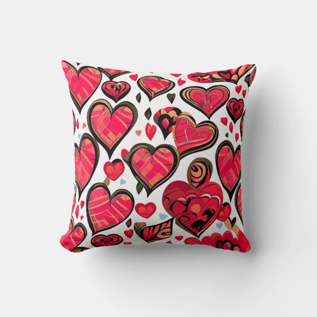 Coussin Valentine's Day Throw Pillow Covers (Recto)