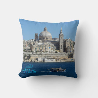 Coussin Valletta Skyline Harbour Paysage Malte Souvenir