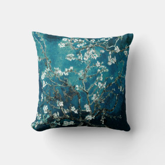 Coussin Van Gogh Almond Blossoms Dark Turquoise