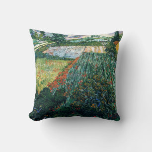Coussin Van Gogh - Champ avec des pavois