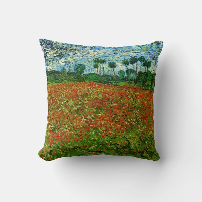 Coussin Van Gogh Field with Poppies (F636) Fine Art (Recto)