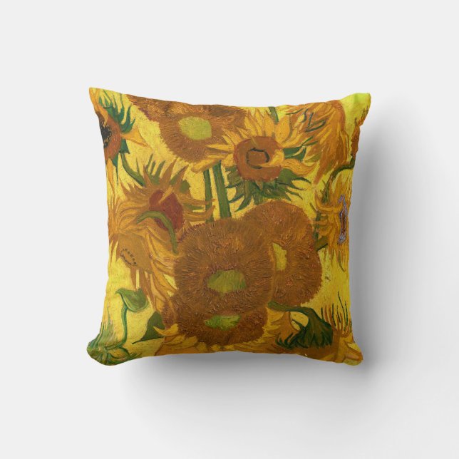 Coussin Van Gogh Quinze Tournesols Dans Un Vase Art (Recto)
