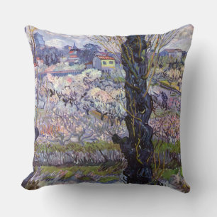 Coussin Van Gogh Vue des vergers d'Arles