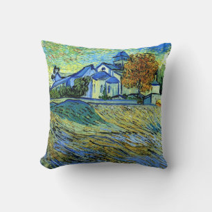 Coussin Van Gogh - Vue sur l'église Saint-Paul,