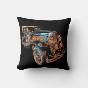 Coussin Vapeur Motif roues, engrenages cogs et choses