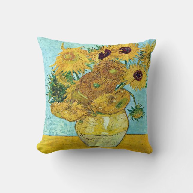 Coussin Vase avec douze tournesols par Vincent van Gogh (Recto)