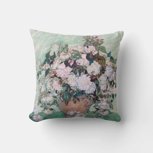Coussin Vase avec roses roses roses, Van Gogh (Recto)
