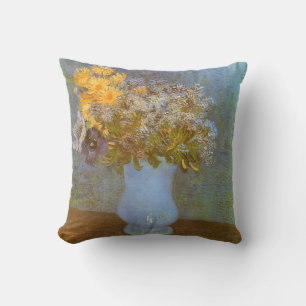 Coussin Vase de Vincent van Gogh avec lilas, marguerites e