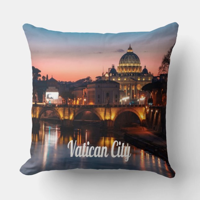Coussin Vatican La Nuit Église Catholique Romaine (Recto)