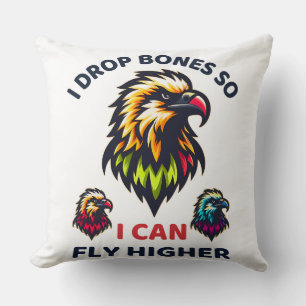 Coussin Vautour tacheté Symbolisant la force et la rareté
