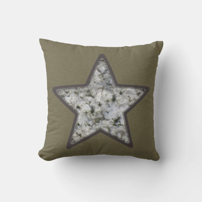 Coussin Vedette du rock de géologie sur la couleur faite (Recto)