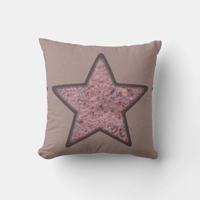 Coussin Vedette du rock rose de géologie sur la couleur (Recto)