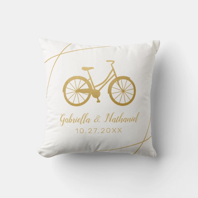 Coussin Vélo Cycliste Mariage cadeau (Recto)
