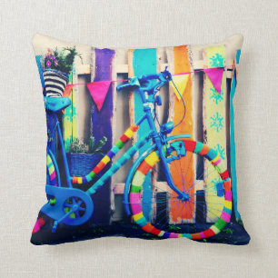 Coussin Vélo d'art coloré