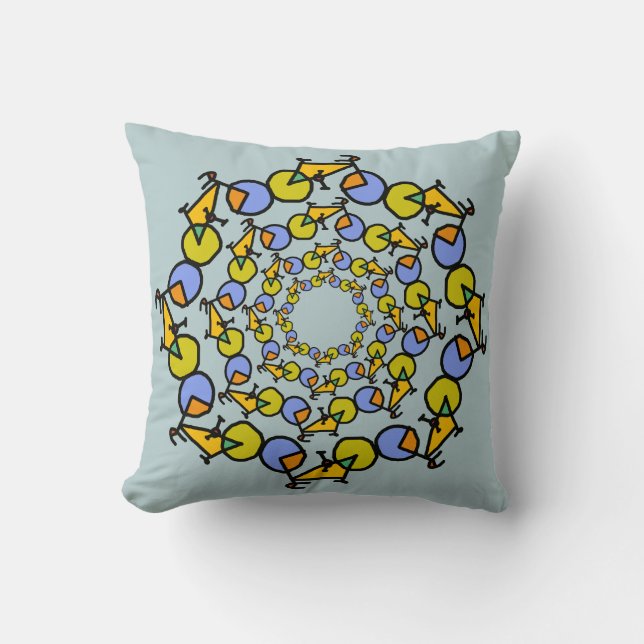 Coussin vélo en cercles (Recto)