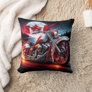 Coussin Vélo majestueux sous le ciel nocturne canadien