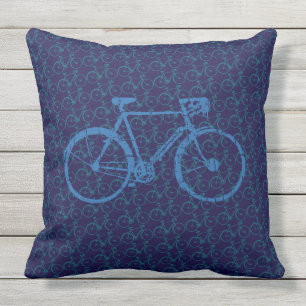 Coussin vélo . vélo bleu