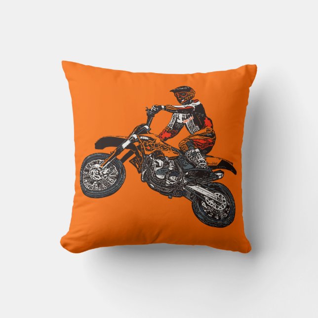 Coussin Vélos de saleté (Recto)