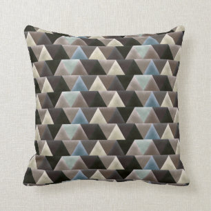 Coussin Velours géométrique élégant de Faux de brun bl