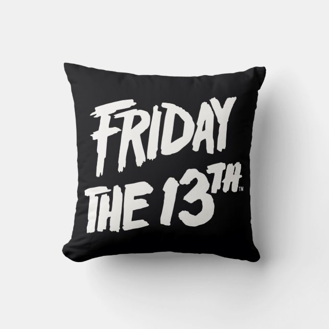 Coussin Vendredi 13 | Logo empilé peint (Recto)