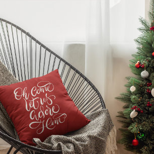 Coussin Venez Adore-Lui La Main Calligraphiée