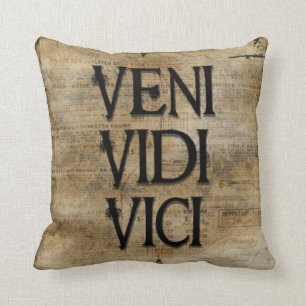 Coussin Veni Vidi Vici par Vetro Designs