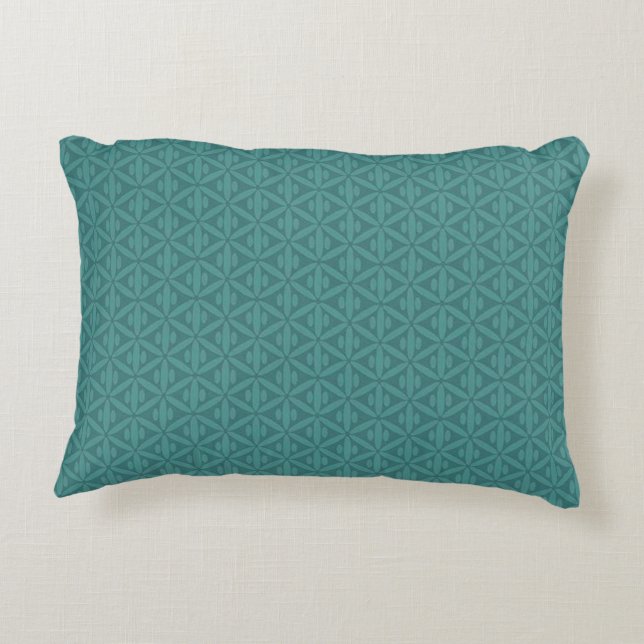 Coussin verdâtre bleuâtre d'accent de vert (Dos)