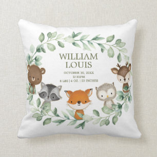 Coussin Verdure moderne Boy Birmingham Stats Boy Nursery