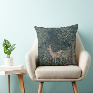 Coussin Verdure, Tapisserie de l'ère victorienne par Henry