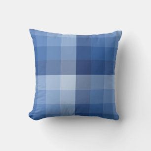 Coussin Vérificateur d'ombre Blocs Denim à Indigo