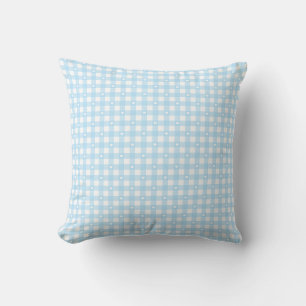 Coussin Vérifications Bleu Pastel
