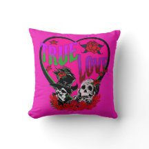 Véritable amour rose personnalisé Couple de crâne