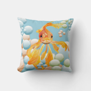 Coussin Vermillion Oiseaux Dans L'Eau Bubble Pastel