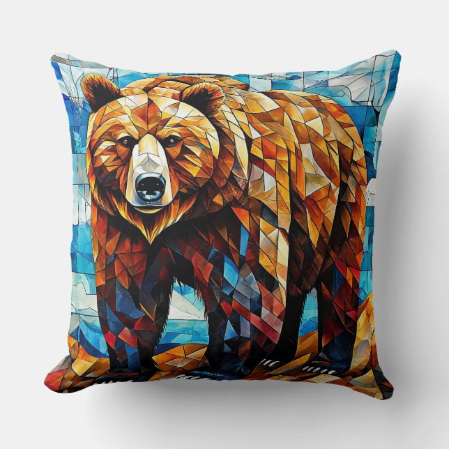 Coussin Verre coloré ours (Recto)