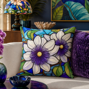 Coussin Verre lilikoi -fleur de fruit de la passion