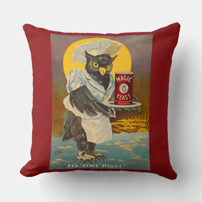 Coussin vers 1912 Boule de levure magique et impression (Recto)