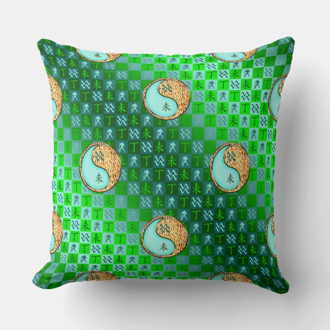Coussin Verseau & Chèvre de Feu (Recto)