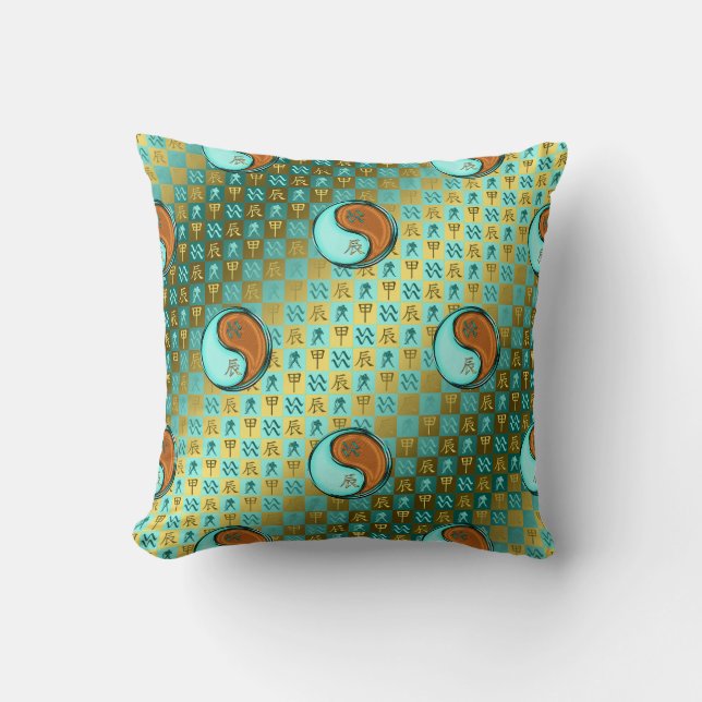 Coussin Verseau & Dragon de Bois (Recto)