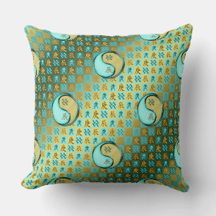 Coussin Verseau & Dragon de Métal