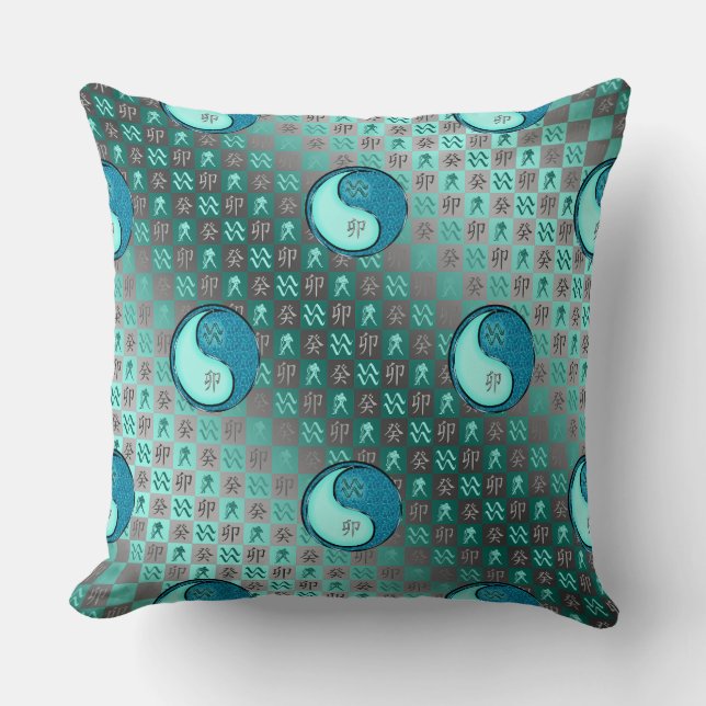 Coussin Verseau & Lapin d'Eau (Recto)