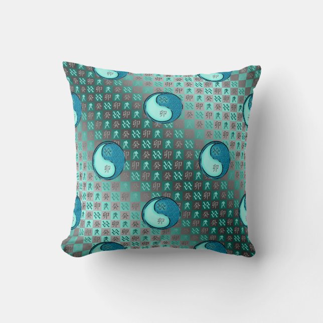 Coussin Verseau & Lapin d'Eau (Recto)