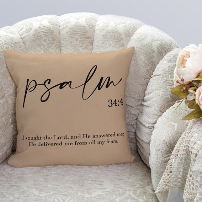 Coussin Verset Bible Elegant Beige (Créateur téléchargé)