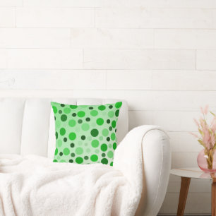 Coussin Vert Avec Des Pois Envieux,