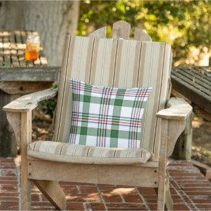 Coussin Vert blanc rouge Cool Lumberjack Plaid Motif