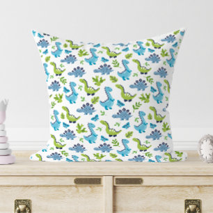 Coussin Vert BLUE Dinosaur Motif chambre enfant