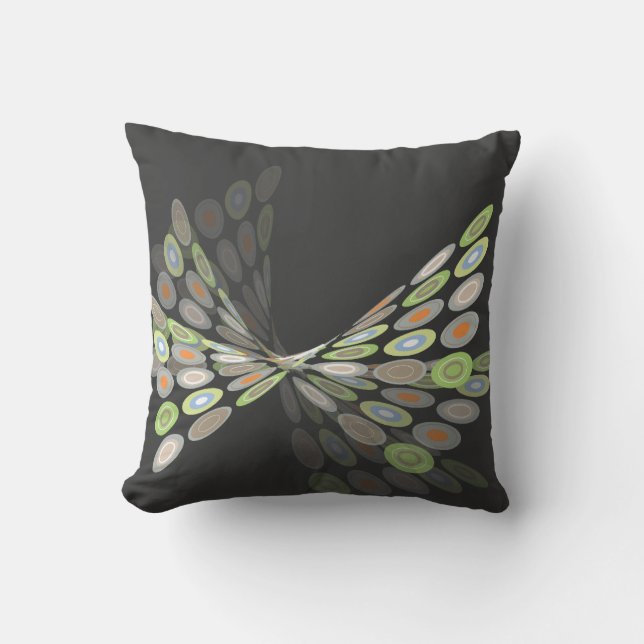 Coussin vert Cushio d'art de graphiques de (Recto)