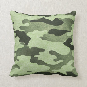 Coussin vert de camouflage