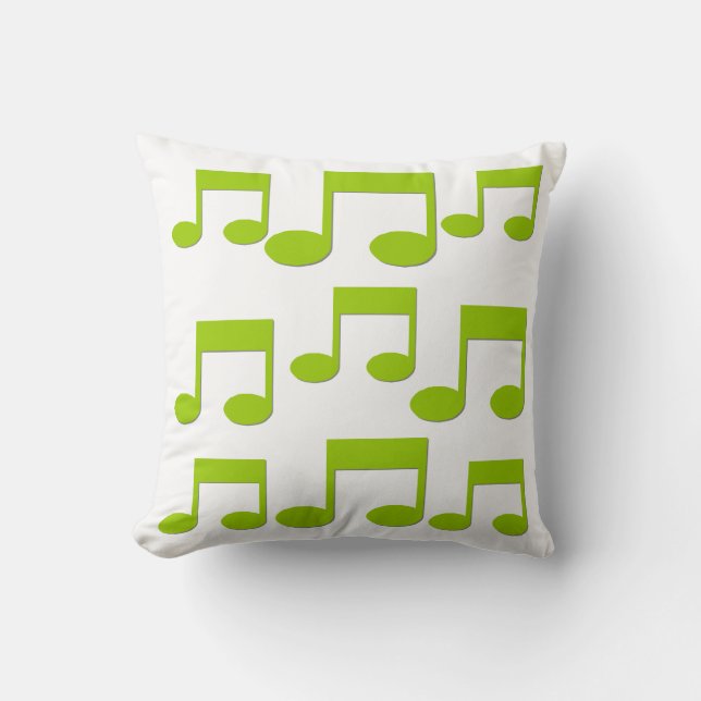 Coussin vert de coussin de thème de notes de (Recto)